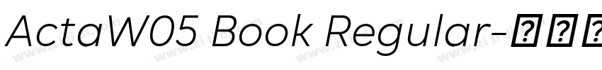 ActaW05 Book Regular字体转换